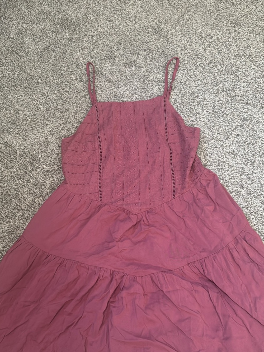 wild fable Dusty Rose Spaghetti Strap Tiered Mini Dress